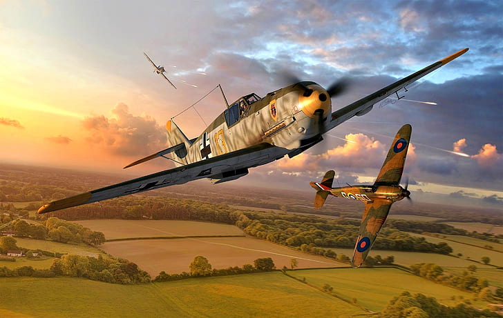  German Bf 109 vs British Spitfire